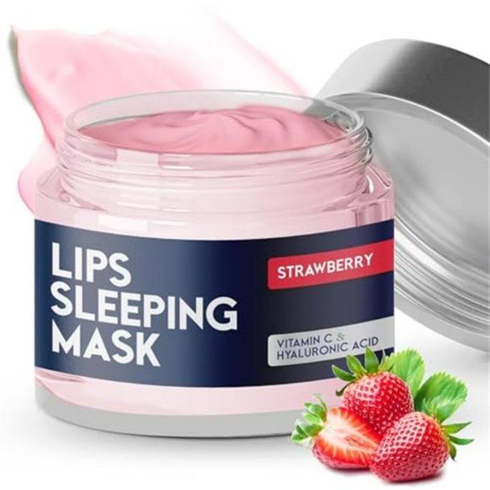 Lip Mask Overnight with Hyaluronic Acid & Collagen, Lip Sleeping Mask for Dry